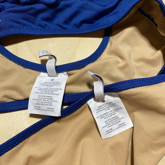 J. Crew Blue Playa Waikiki Lace-up Bikini - Picture 7 of 8